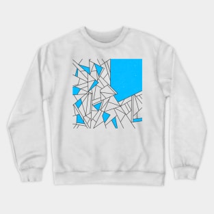 Black and blue geometric pattern Crewneck Sweatshirt